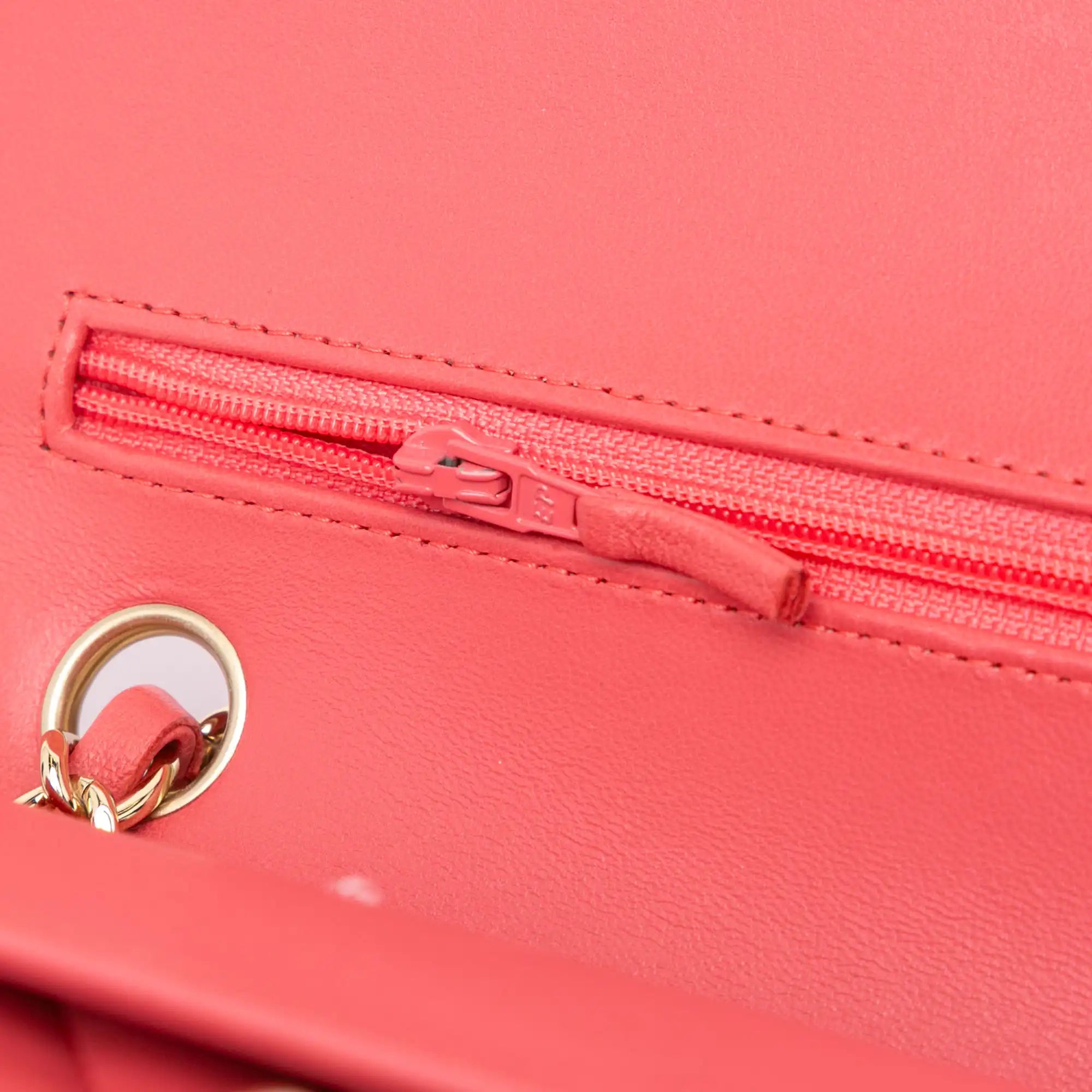 Chanel Classic Double Flap Medium Pink Chevron Lambskin Gold