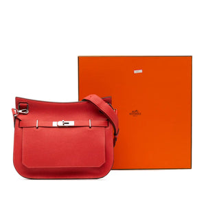Hermès Jypsiere 28 Red Clemence Palladium