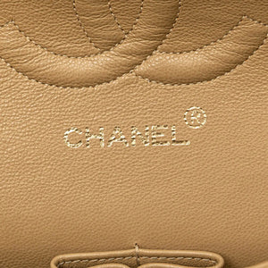 Chanel Classic Double Flap Medium Beige Lambskin Gold