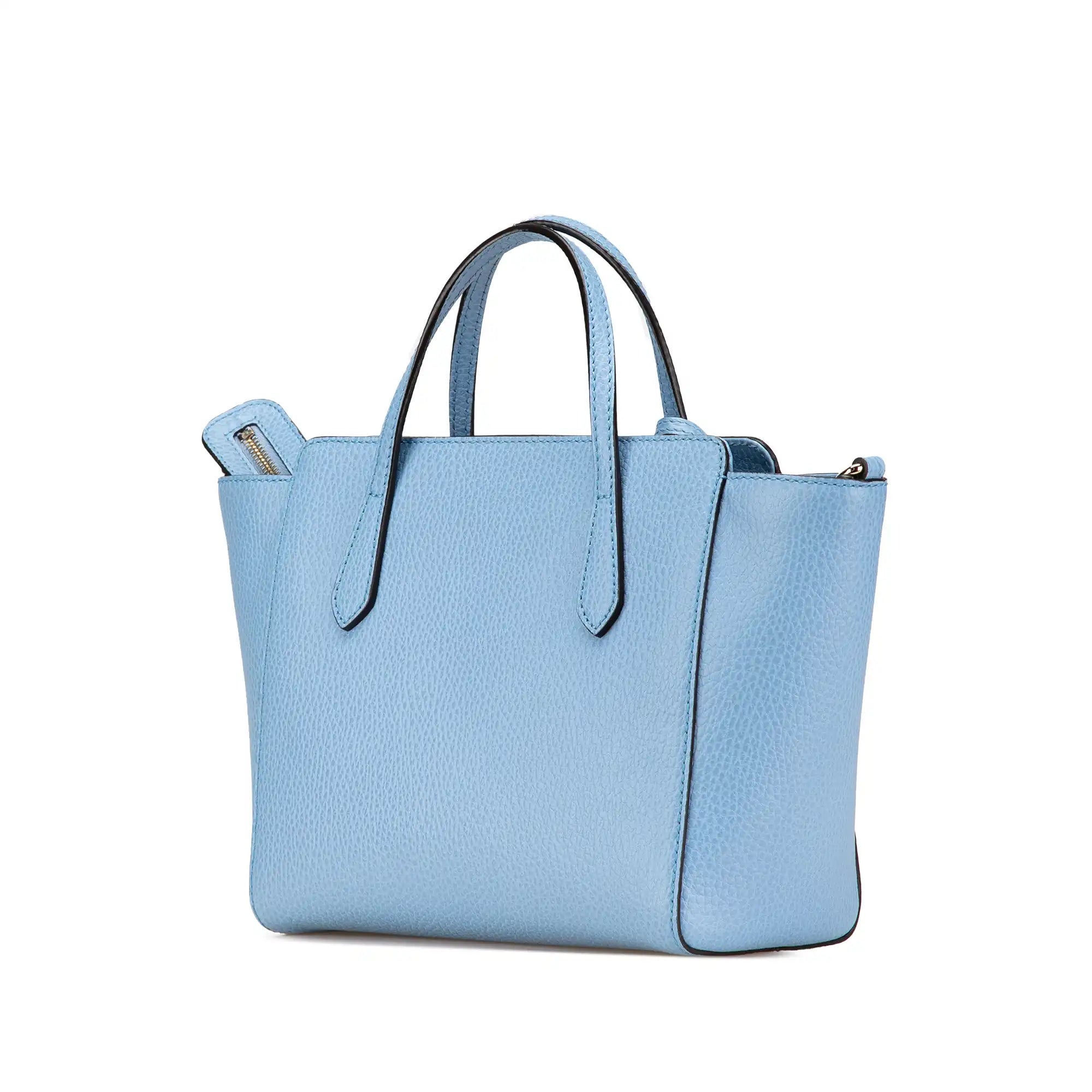 Gucci swing Tote Medium Blue Leather