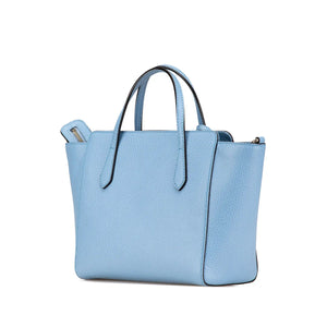 Gucci swing Tote Medium Blue Leather