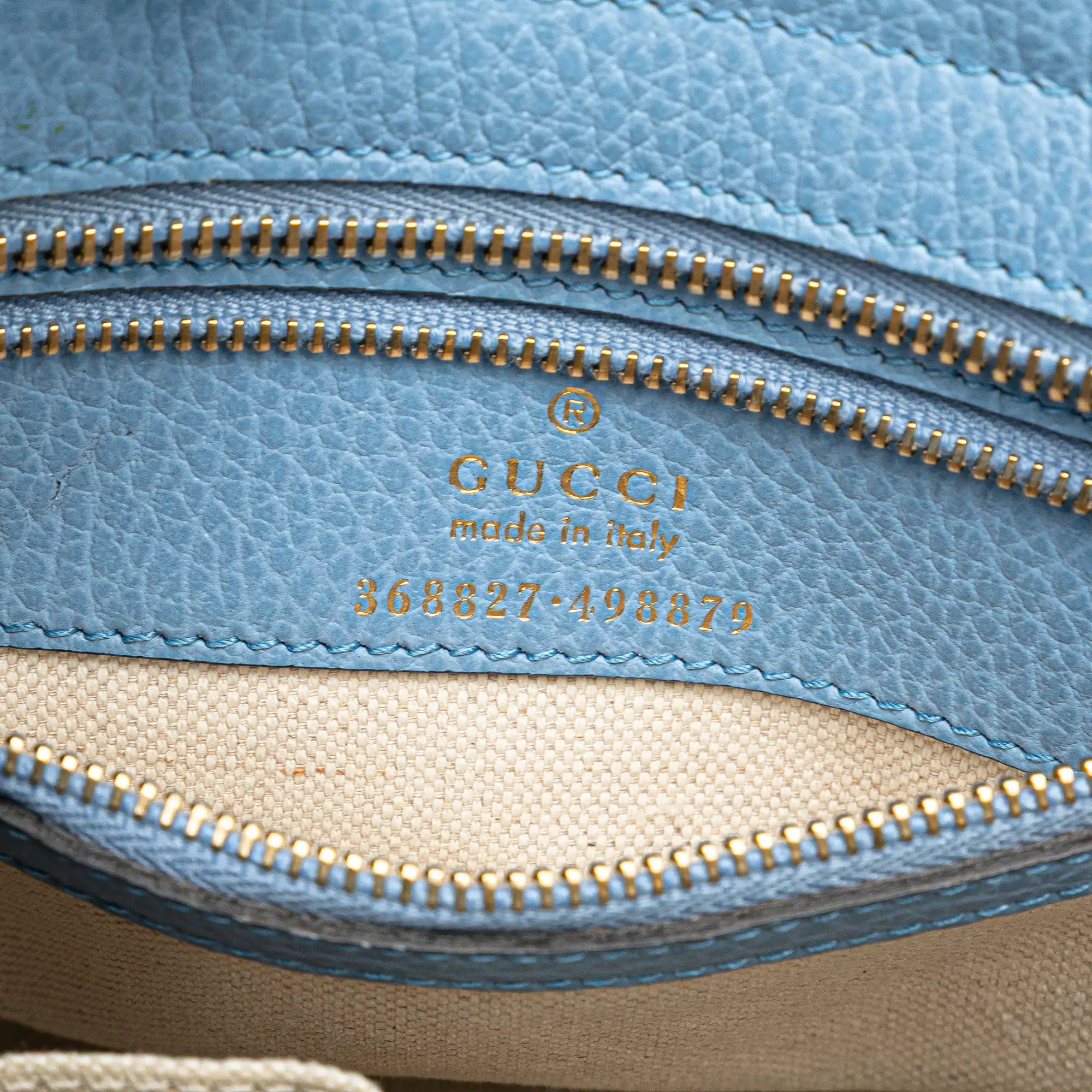 Gucci swing Tote Medium Blue Leather