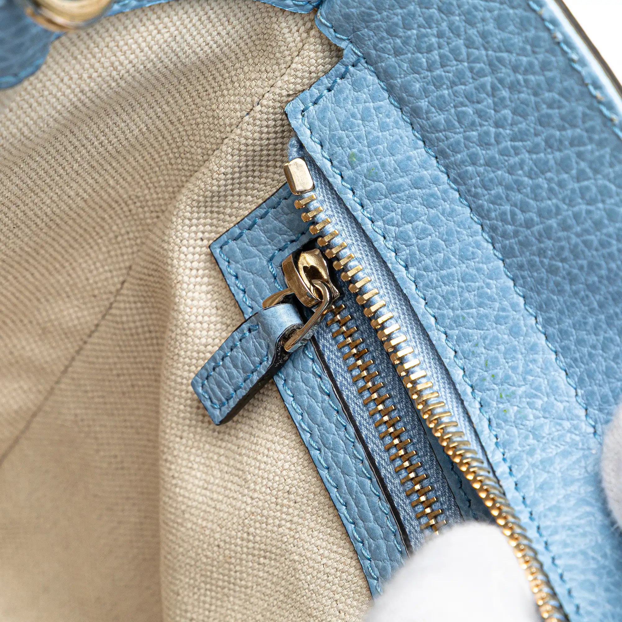 Gucci swing Tote Medium Blue Leather