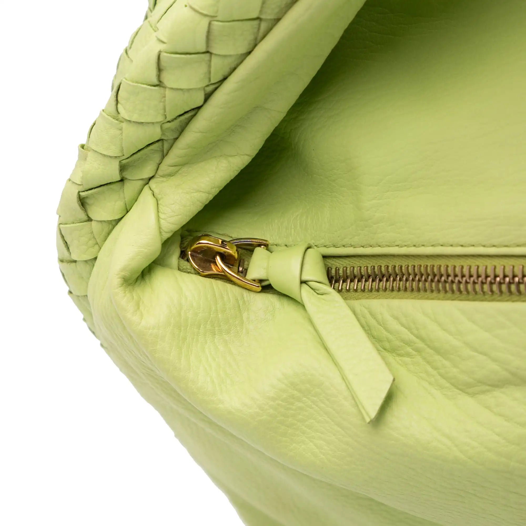 Bottega Veneta Knot Hobo Green Nappa intrecciato