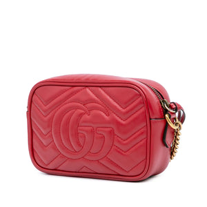 Gucci GG Marmont Mini Red Matelasse Leather