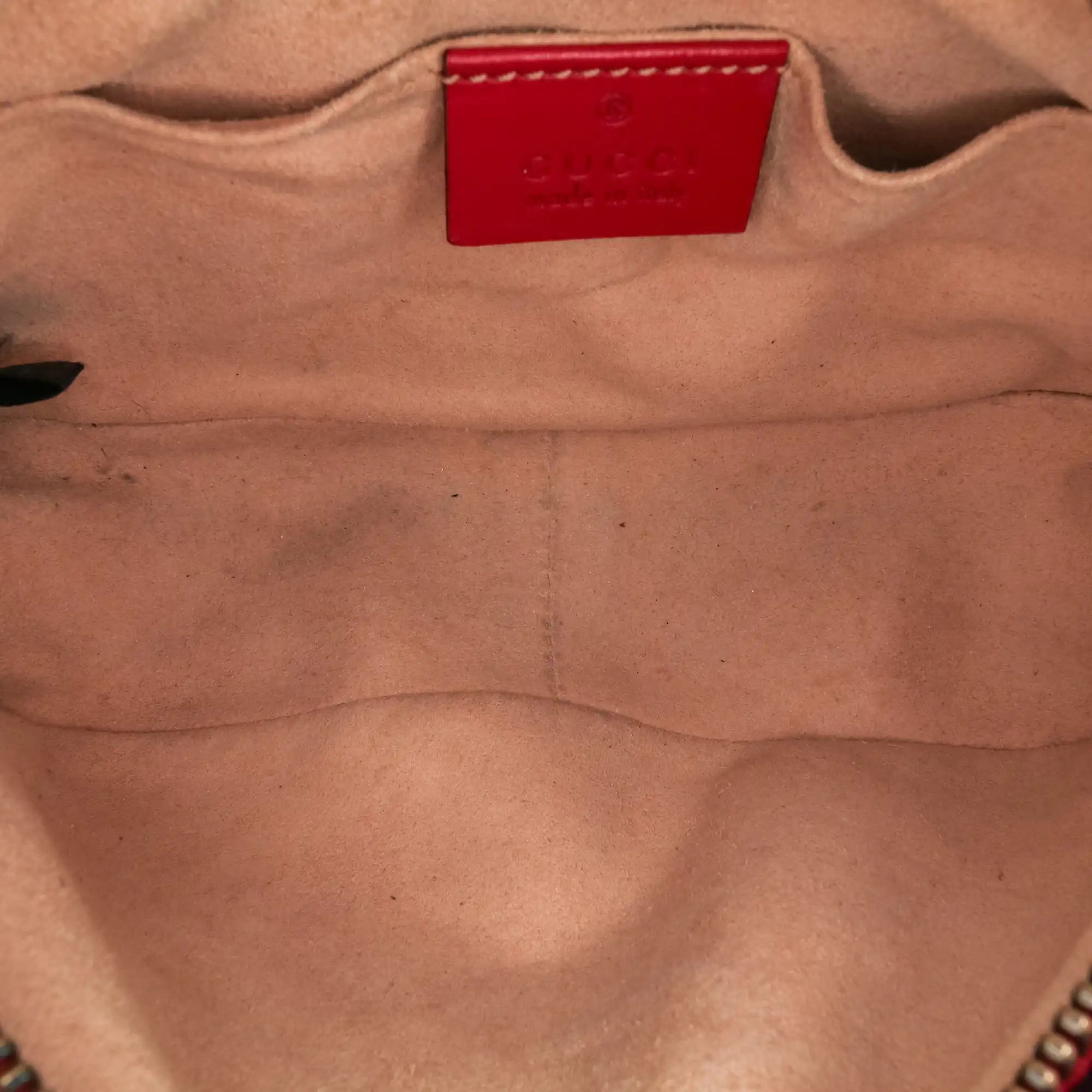 Gucci GG Marmont Mini Red Matelasse Leather