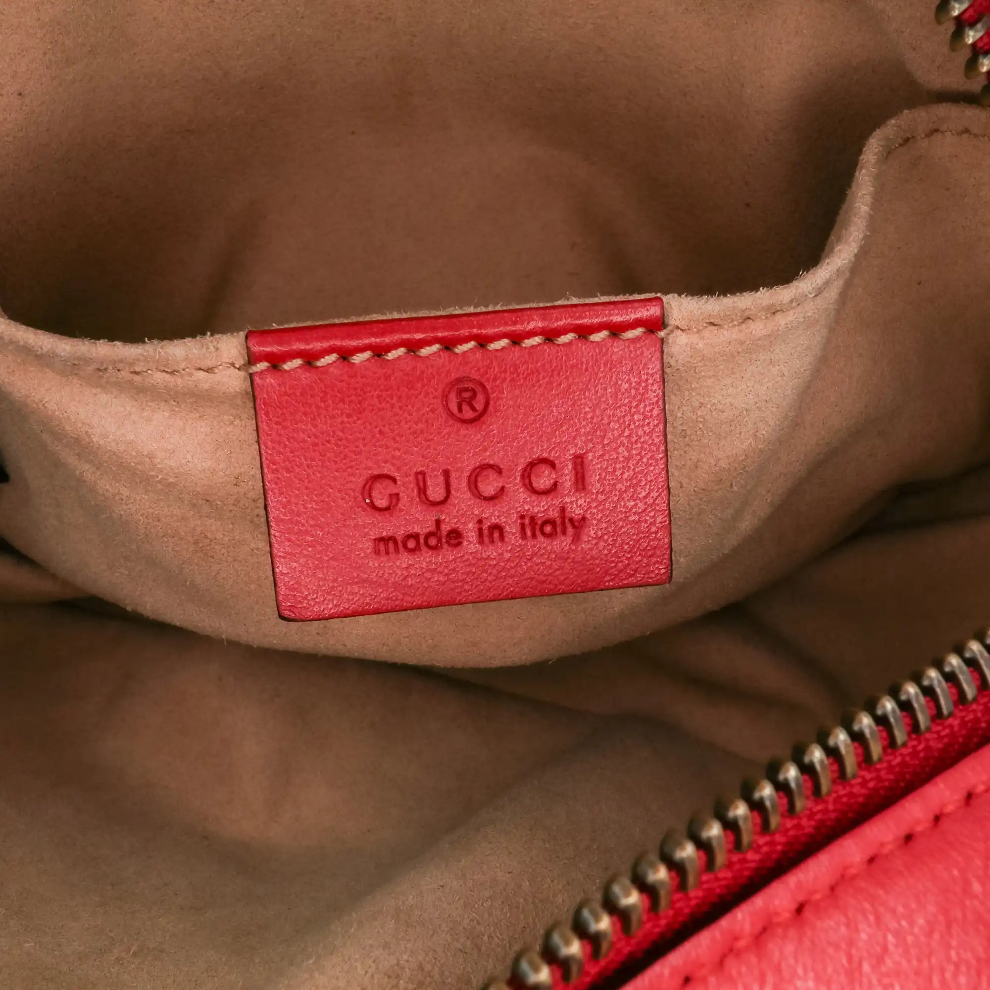 Gucci GG Marmont Mini Red Matelasse Leather