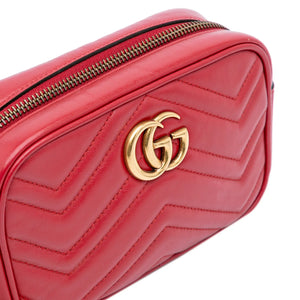 Gucci GG Marmont Mini Red Matelasse Leather