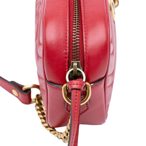 Gucci GG Marmont Mini Red Matelasse Leather