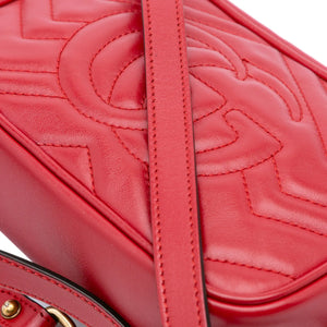 Gucci GG Marmont Mini Red Matelasse Leather