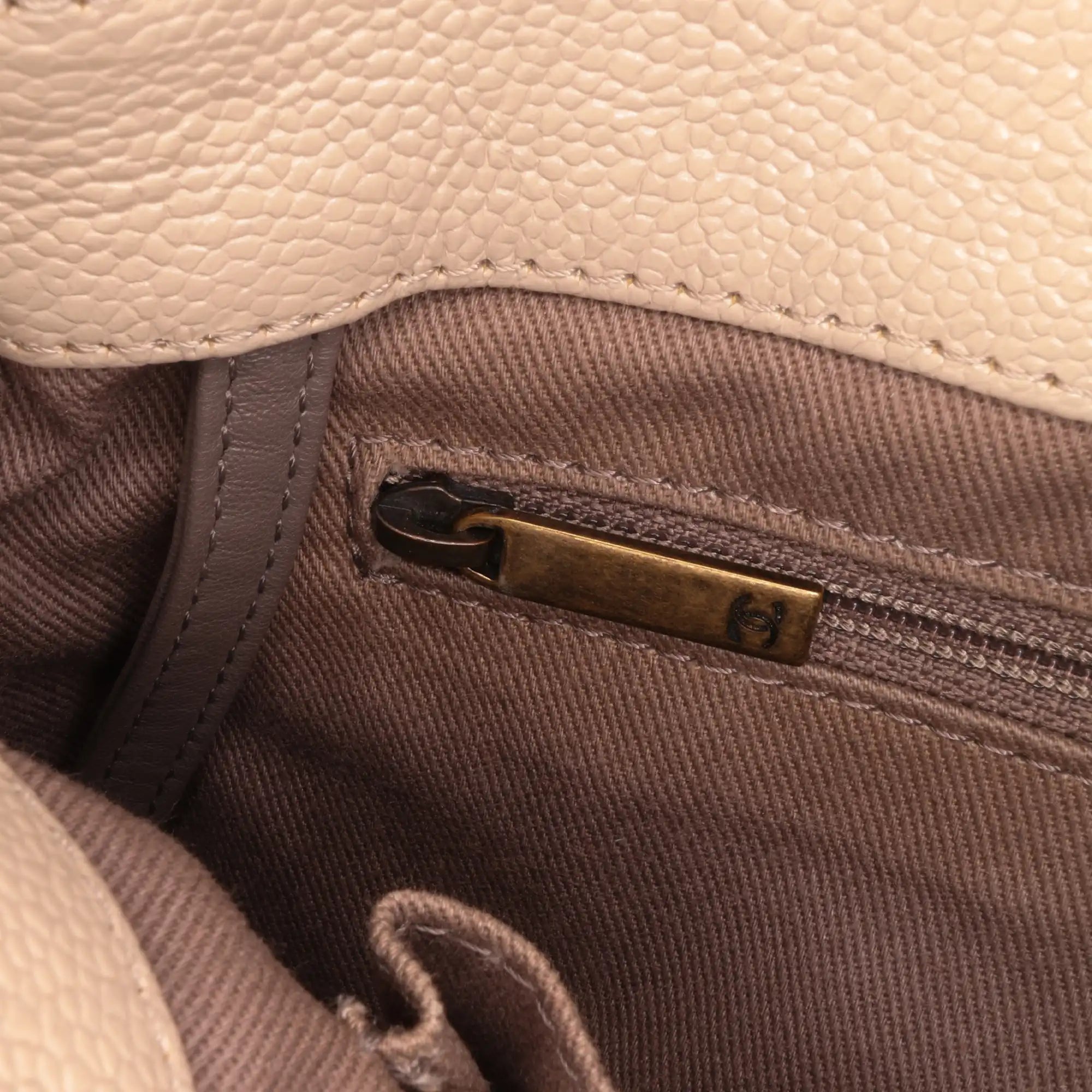 Chanel Coco Pleats Messenger Previous Flap Medium Brown Caviar Gold