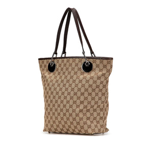 Gucci Eclipse Tote BAG Brown GG Canvas