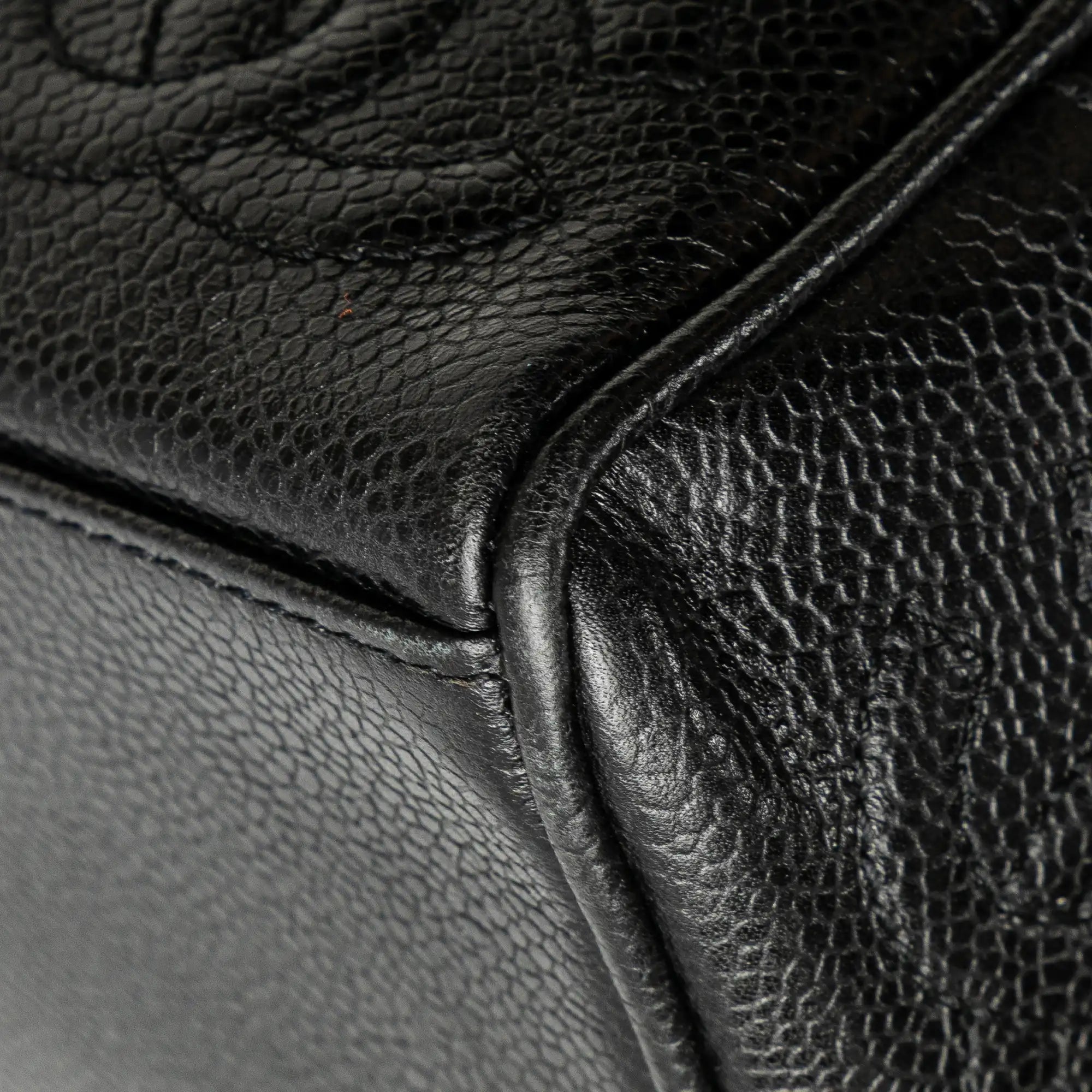 Chanel Triple CC Chain Tote Black Caviar Gold