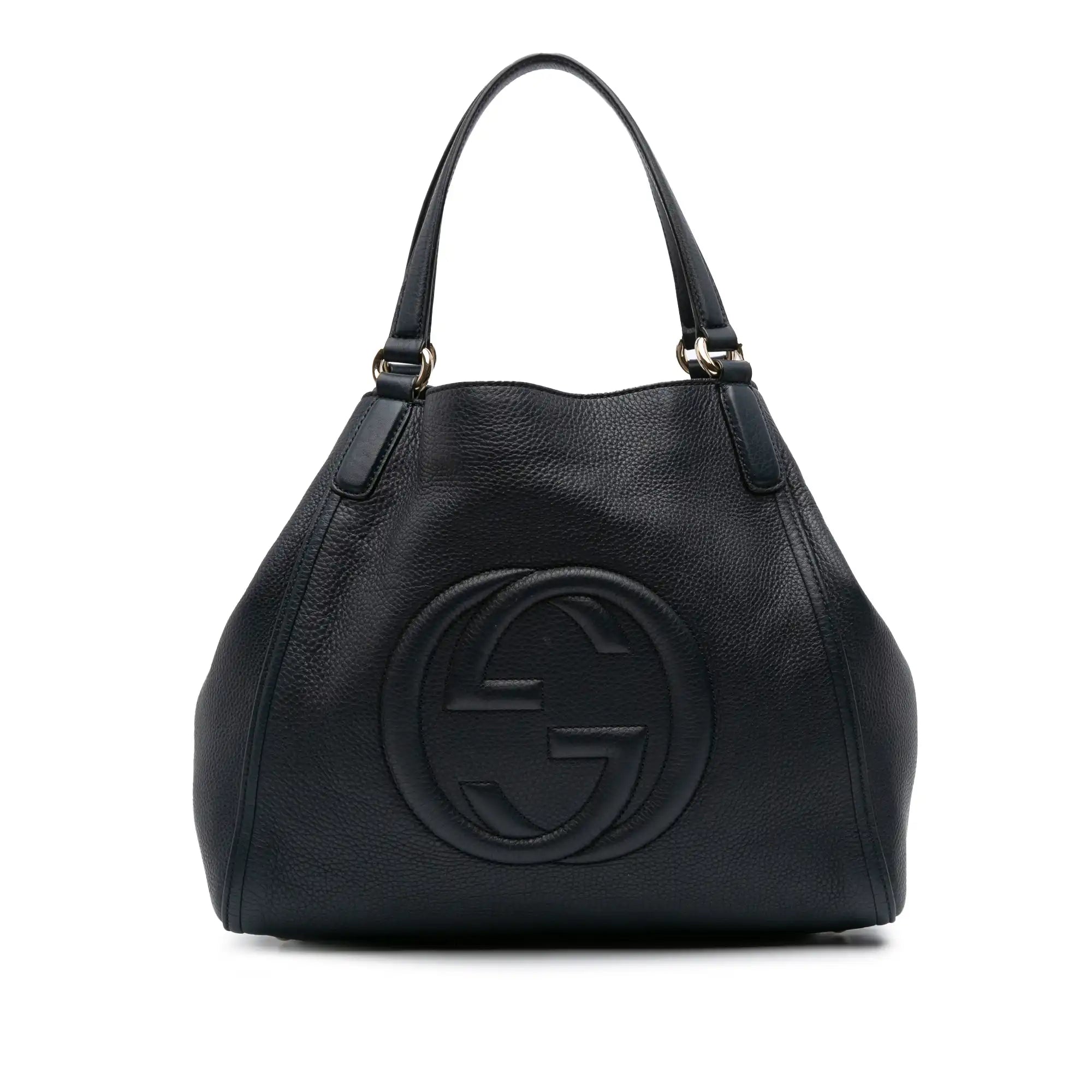 Gucci Soho Cellarius Tote Medium Black Leather