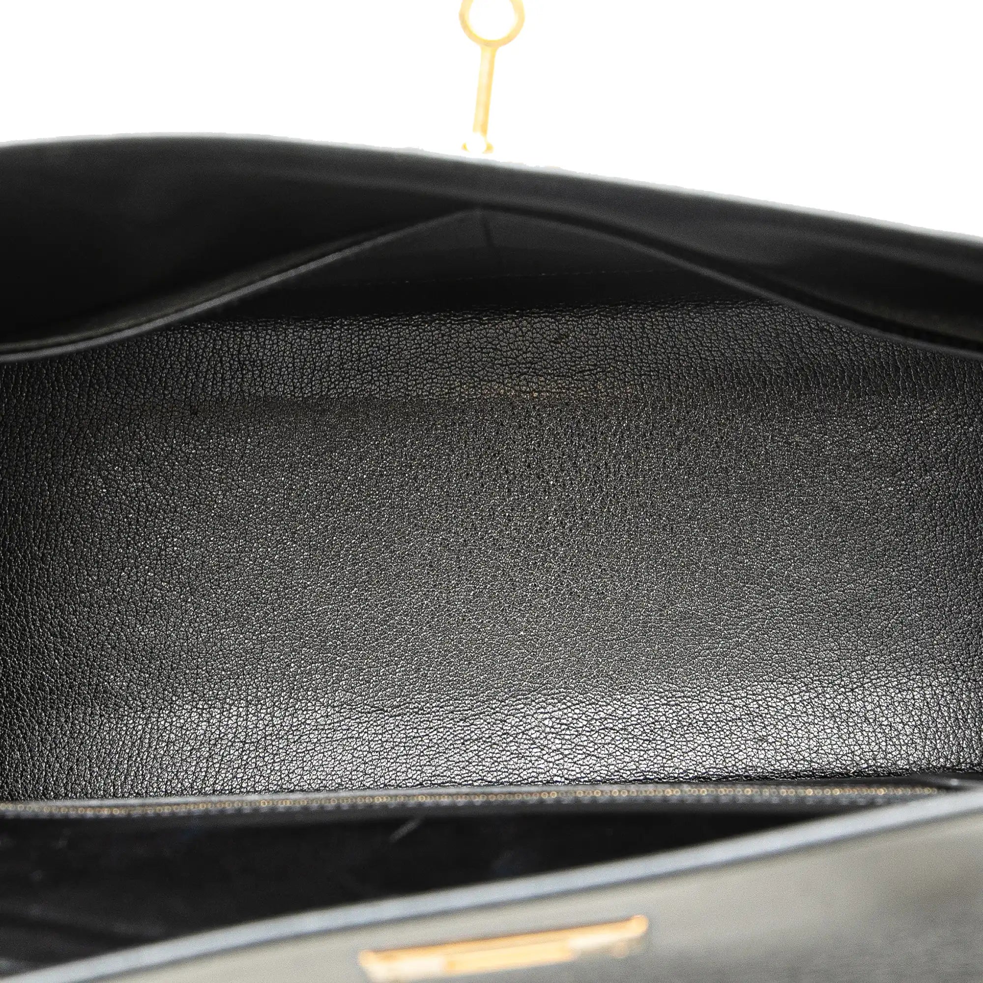 Hermès Kelly Sellier 32 Black Boxcalf Gold