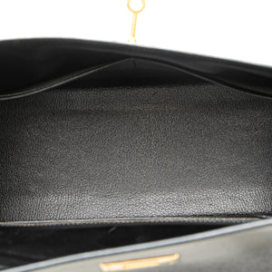 Hermès Kelly Sellier 32 Black Boxcalf Gold