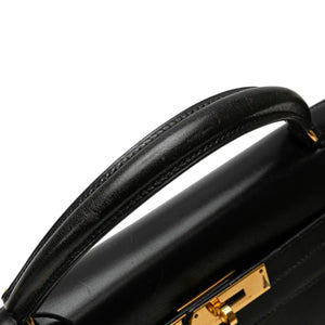 Hermès Kelly Sellier 32 Black Boxcalf Gold