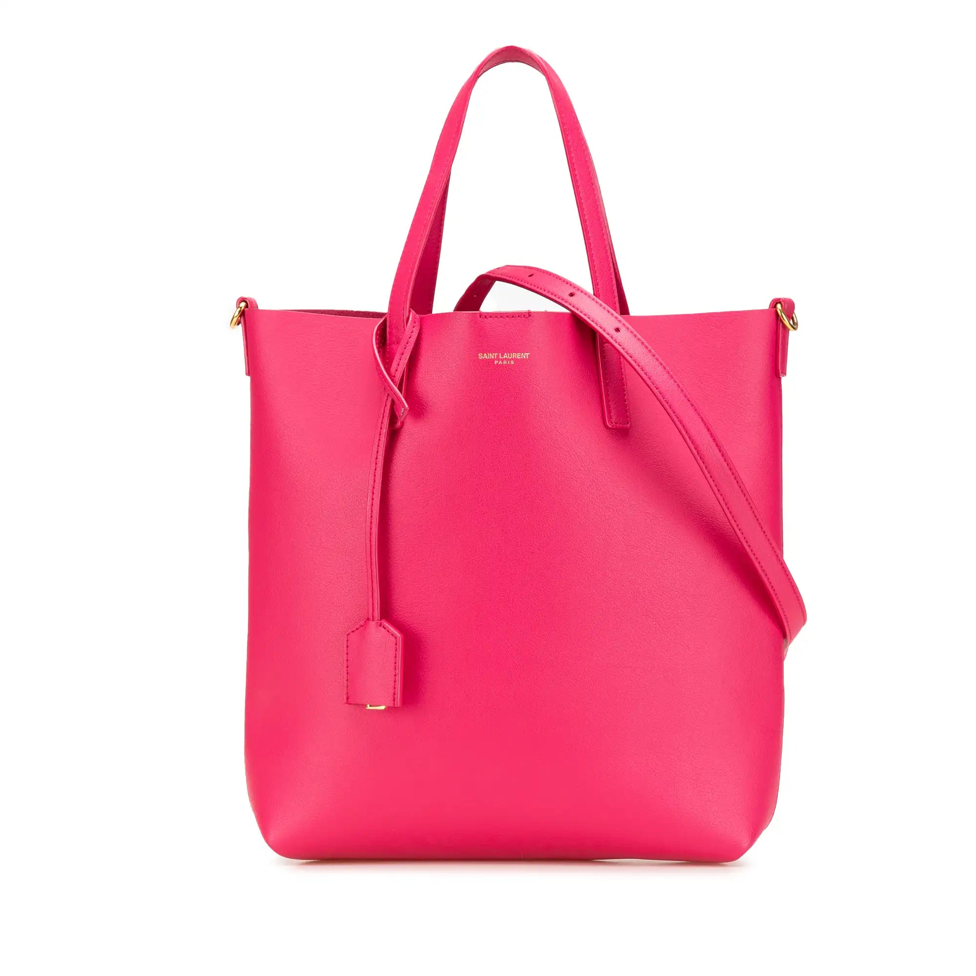 Yves Saint Laurent Toy North/South Shopping Tote Pink Leather
