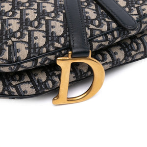 Dior Saddle Bag Blue Oblique Canvas