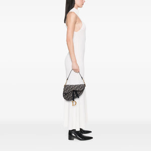 Dior Saddle Bag Blue Oblique Canvas