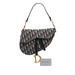 Dior Saddle Bag Blue Oblique Canvas