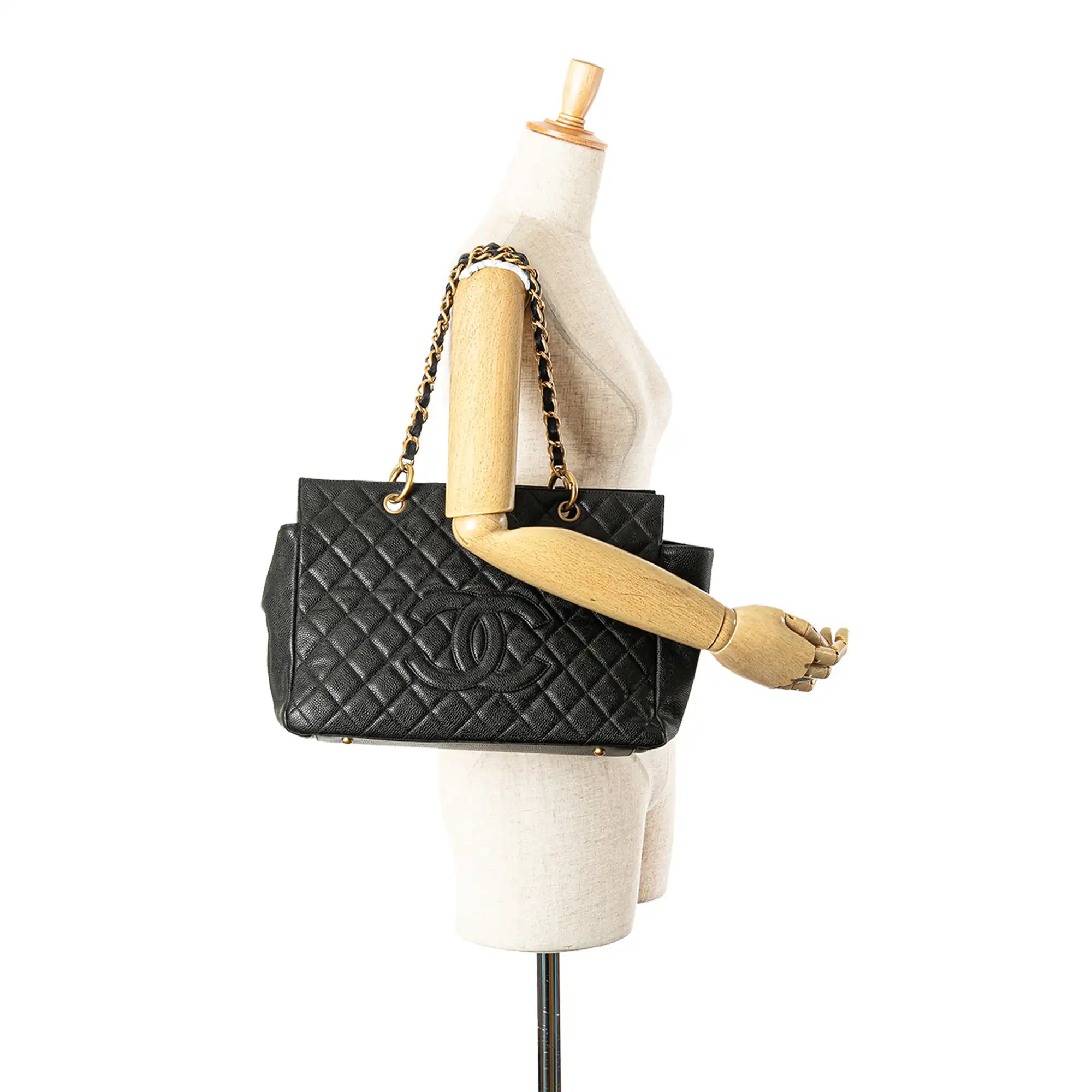Chanel CC Timeless Tote Bag Black Caviar
