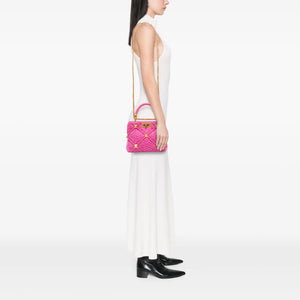 Valentino Roman The Handle Small Pink Studded Wool
