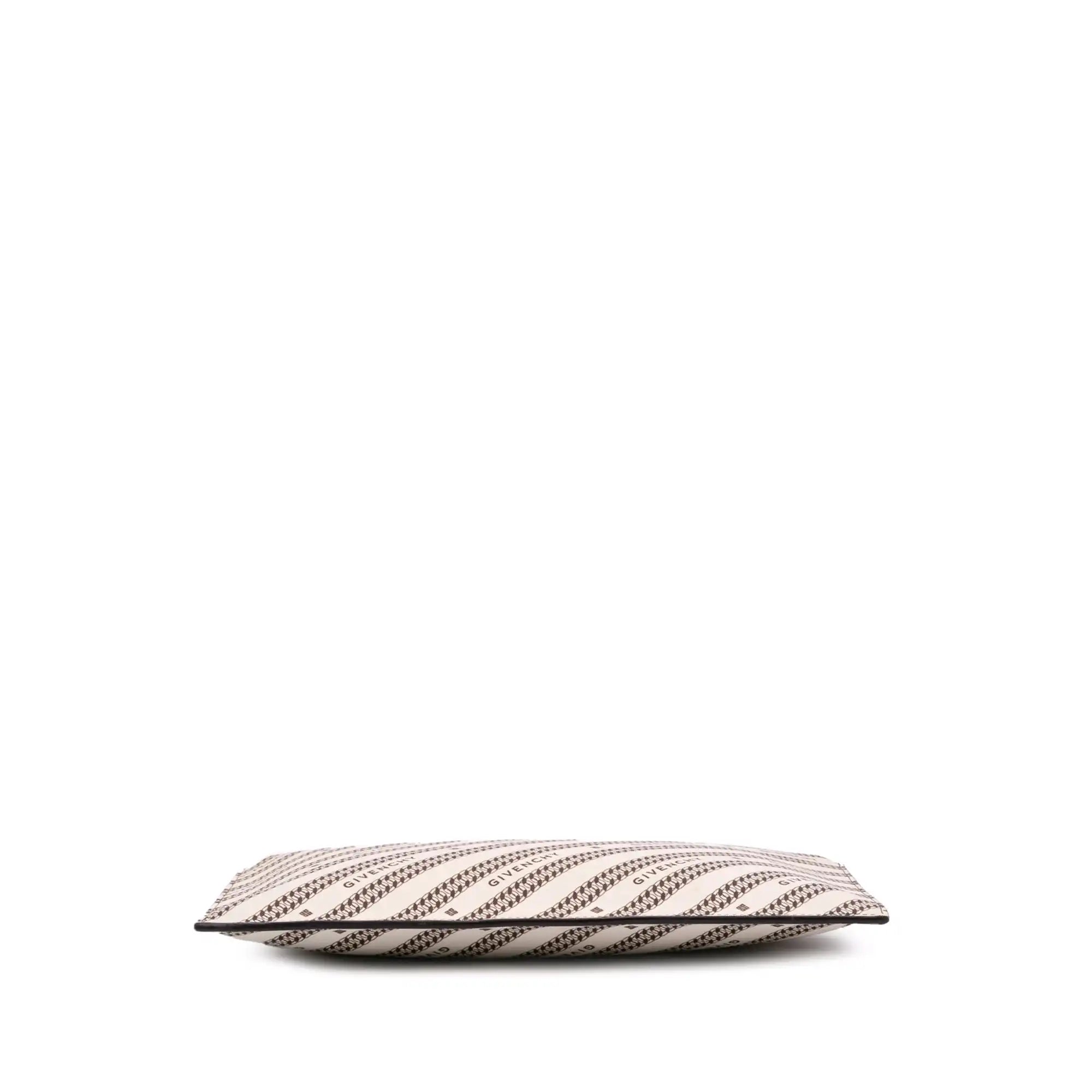 Givenchy Logo Clutch Brown Canvas