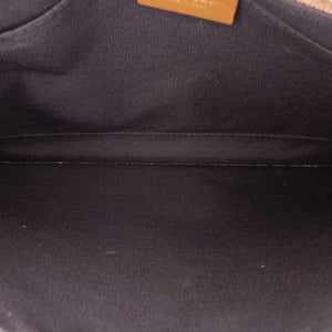 Givenchy Logo Clutch Brown Canvas