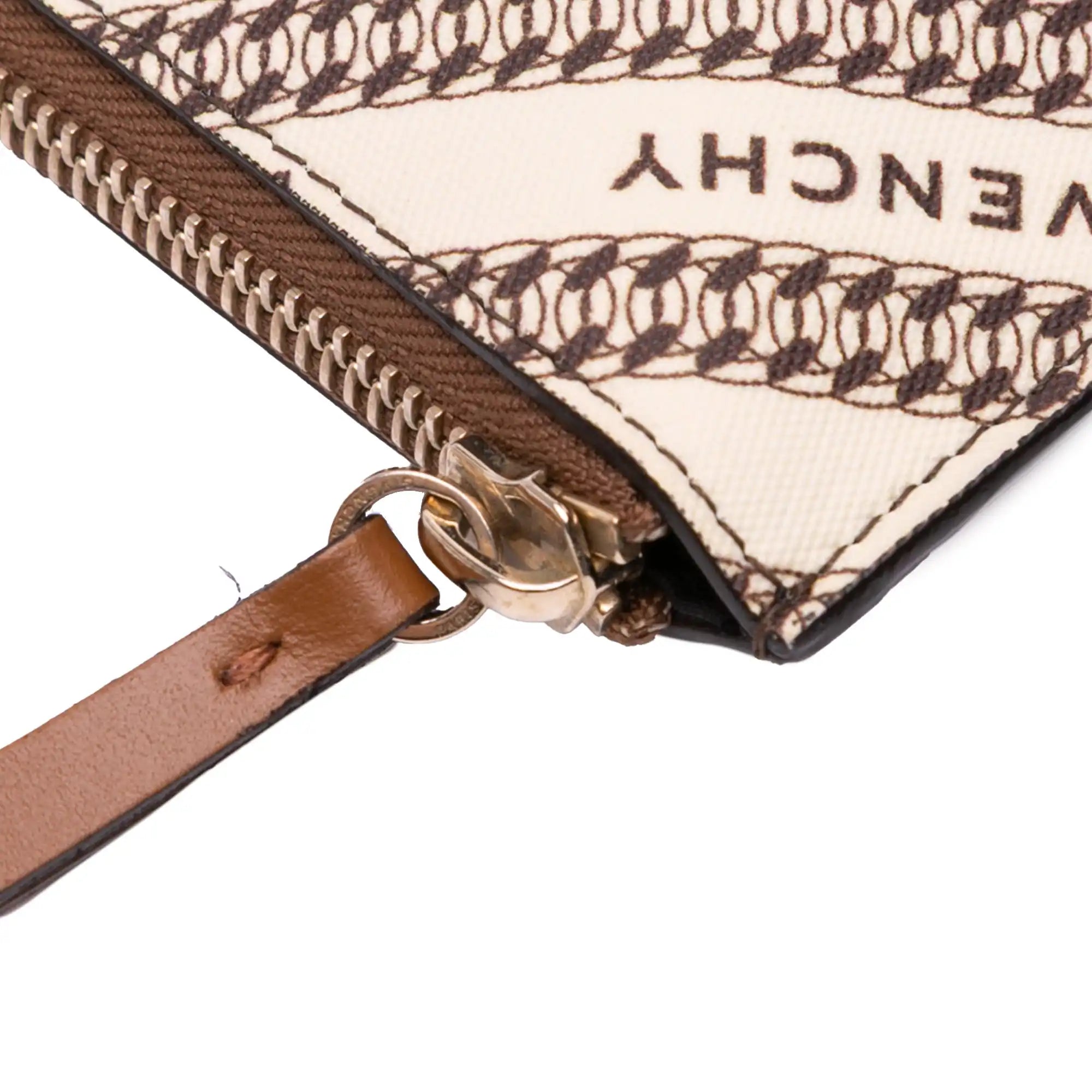 Givenchy Logo Clutch Brown Canvas
