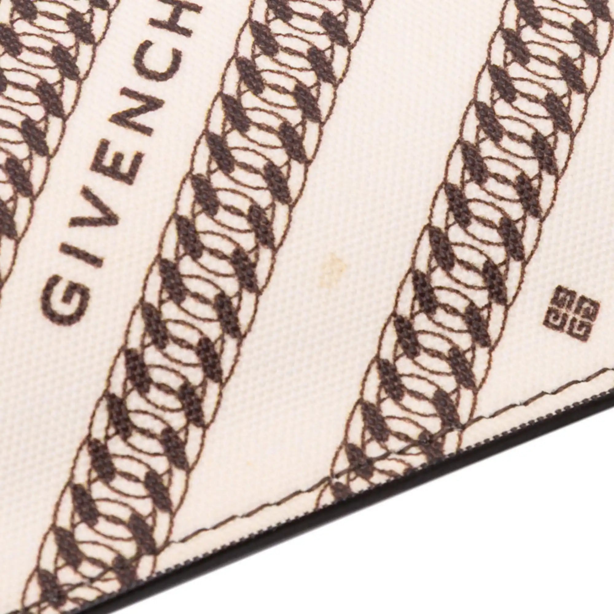 Givenchy Logo Clutch Brown Canvas