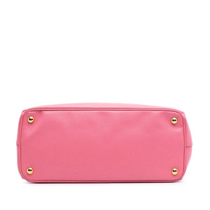 Prada Double Zip Galleria Medium Pink Saffiano