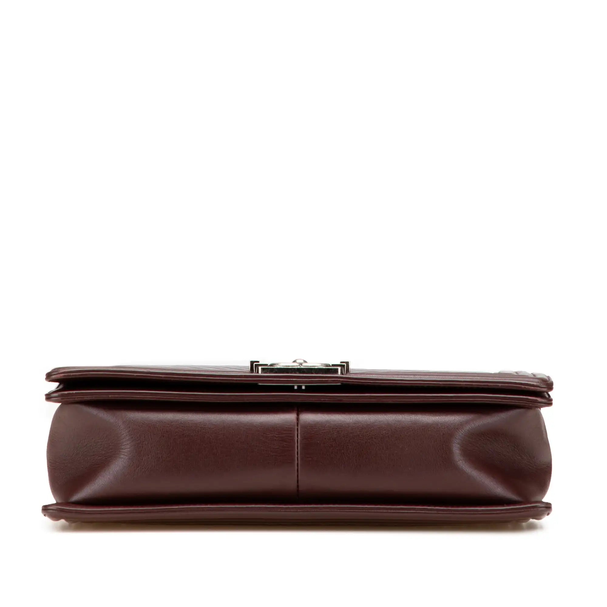 Chanel Boy Flap Medium Brown Chevron Calfskin Gold