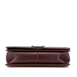 Chanel Boy Flap Medium Brown Chevron Calfskin Gold