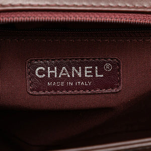 Chanel Boy Flap Medium Brown Chevron Calfskin Gold