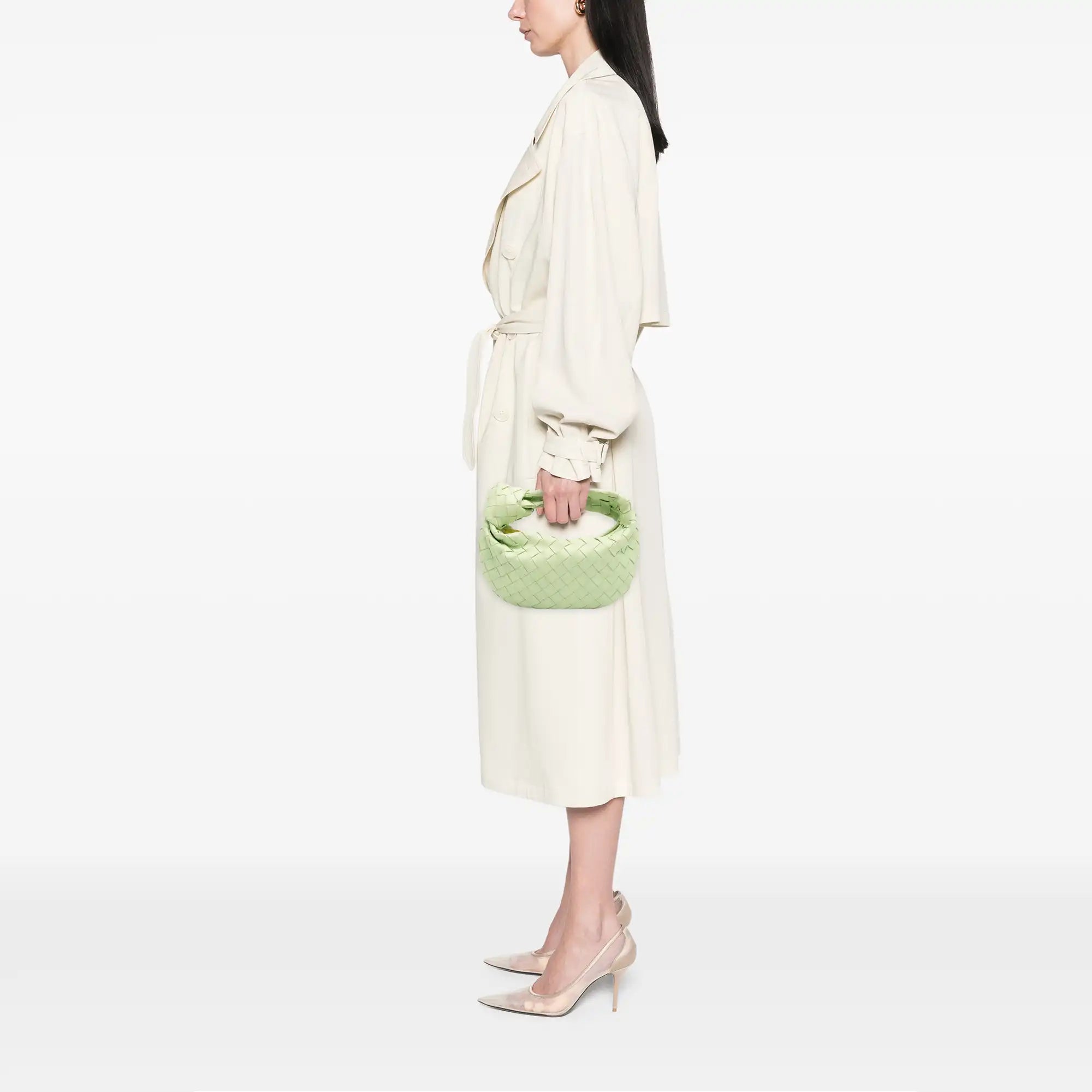 Bottega Veneta Jodie Mini Pastel Green Nappa Intrecciato