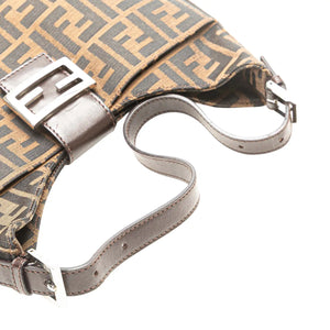 Fendi Shoulder Bag Brown Zucca Canvas