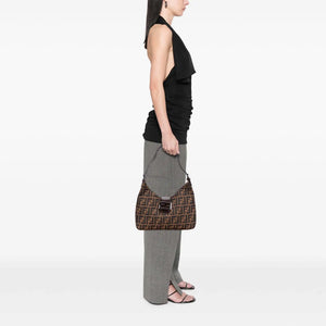 Fendi Shoulder Bag Brown Zucca Canvas