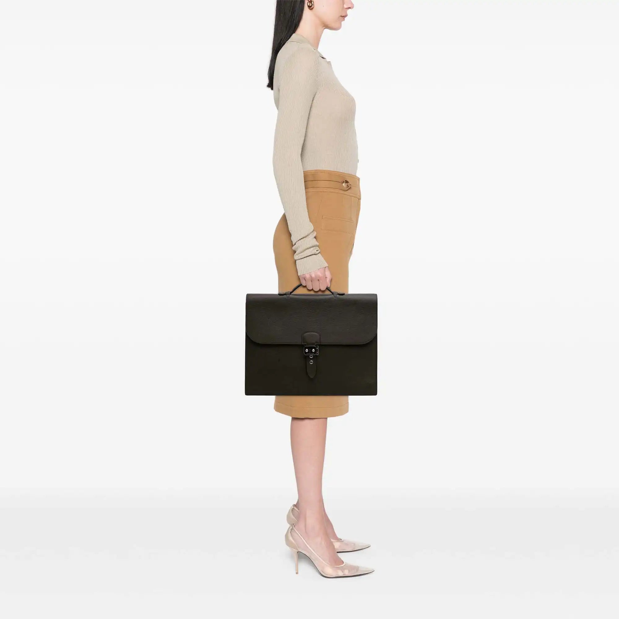 Hermès SAC a Depeches 38 Brown Clemence