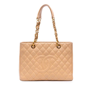 Chanel GST beige Caviar Gold
