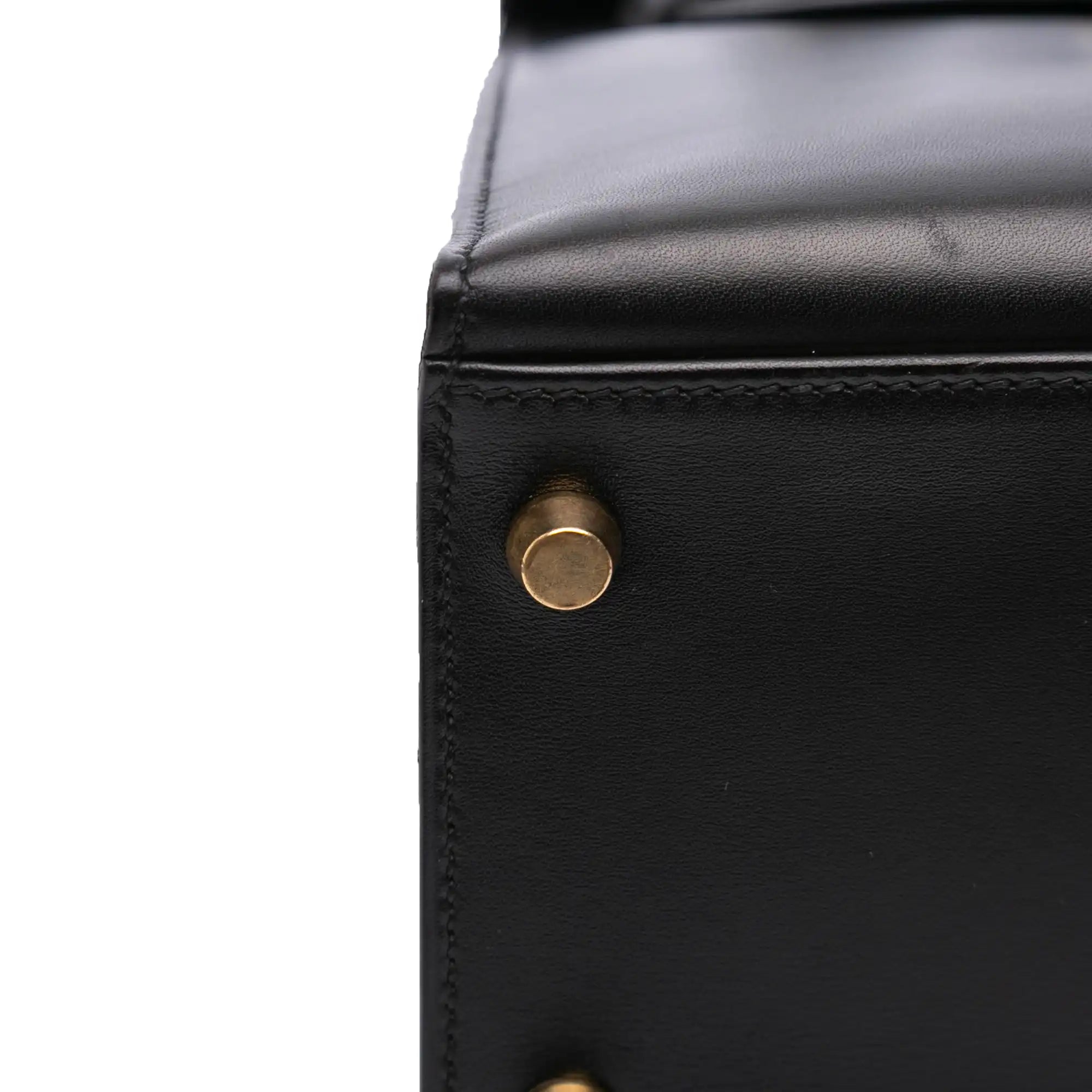 Hermès Kelly Sellier 32 Black Boxcalf Gold