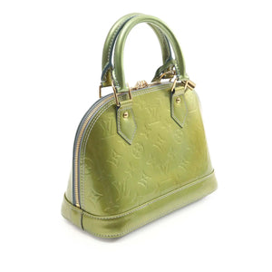 Louis Vuitton Alma BB Green Monogram Vernis