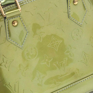 Louis Vuitton Alma BB Green Monogram Vernis