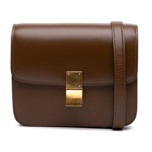Celine Classic Box Medium Brown Calfskin
