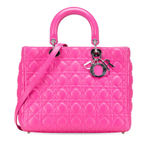 Dior Lady Dior Large Pink Cannage Lambskin