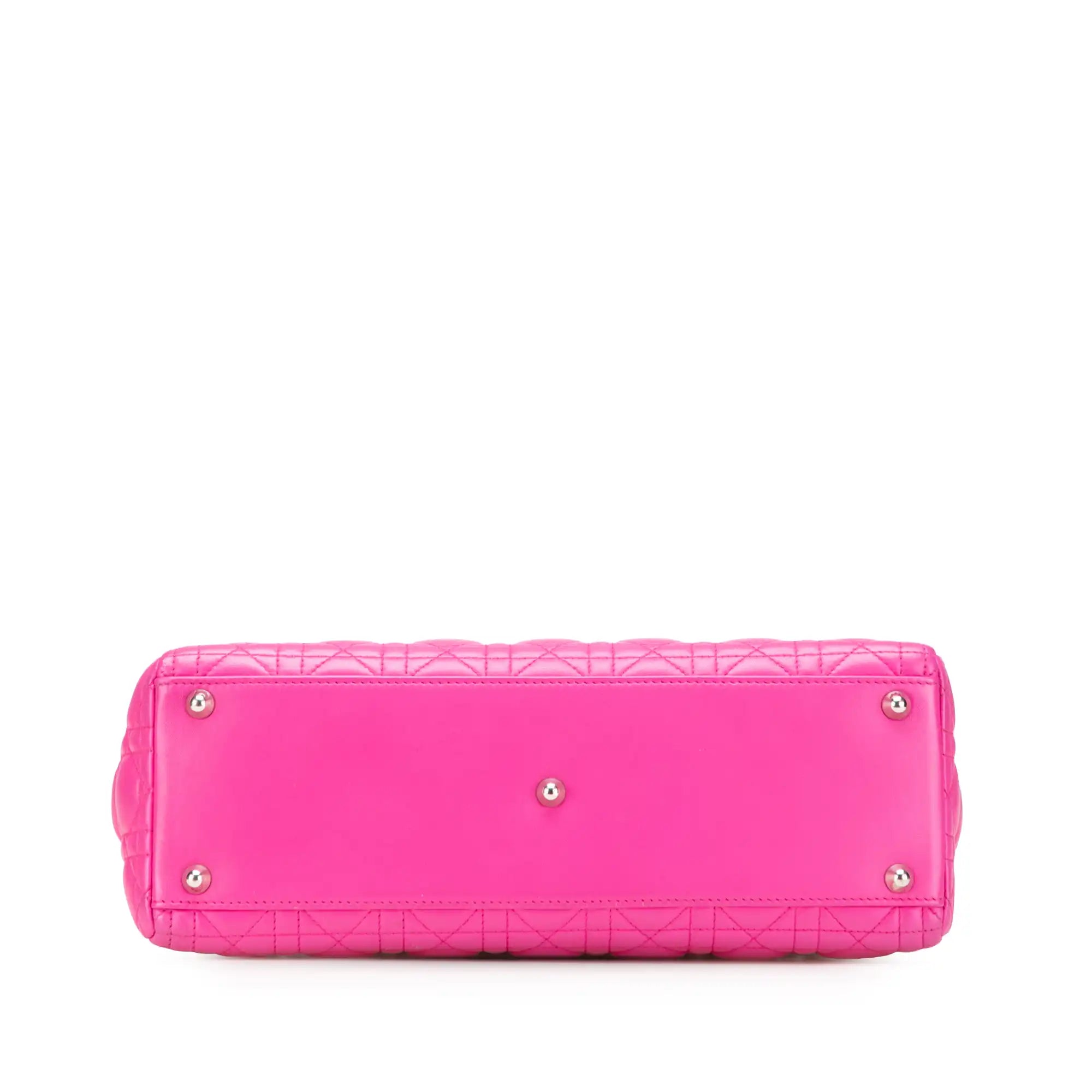 Dior Lady Dior Large Pink Cannage Lambskin