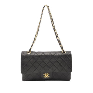 Chanel Classic Double Flap Medium Black Lambskin Gold
