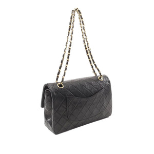 Chanel Classic Double Flap Medium Black Lambskin Gold