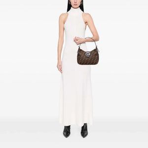 Fendi Shoulder Bag Brown Zucca Canvas