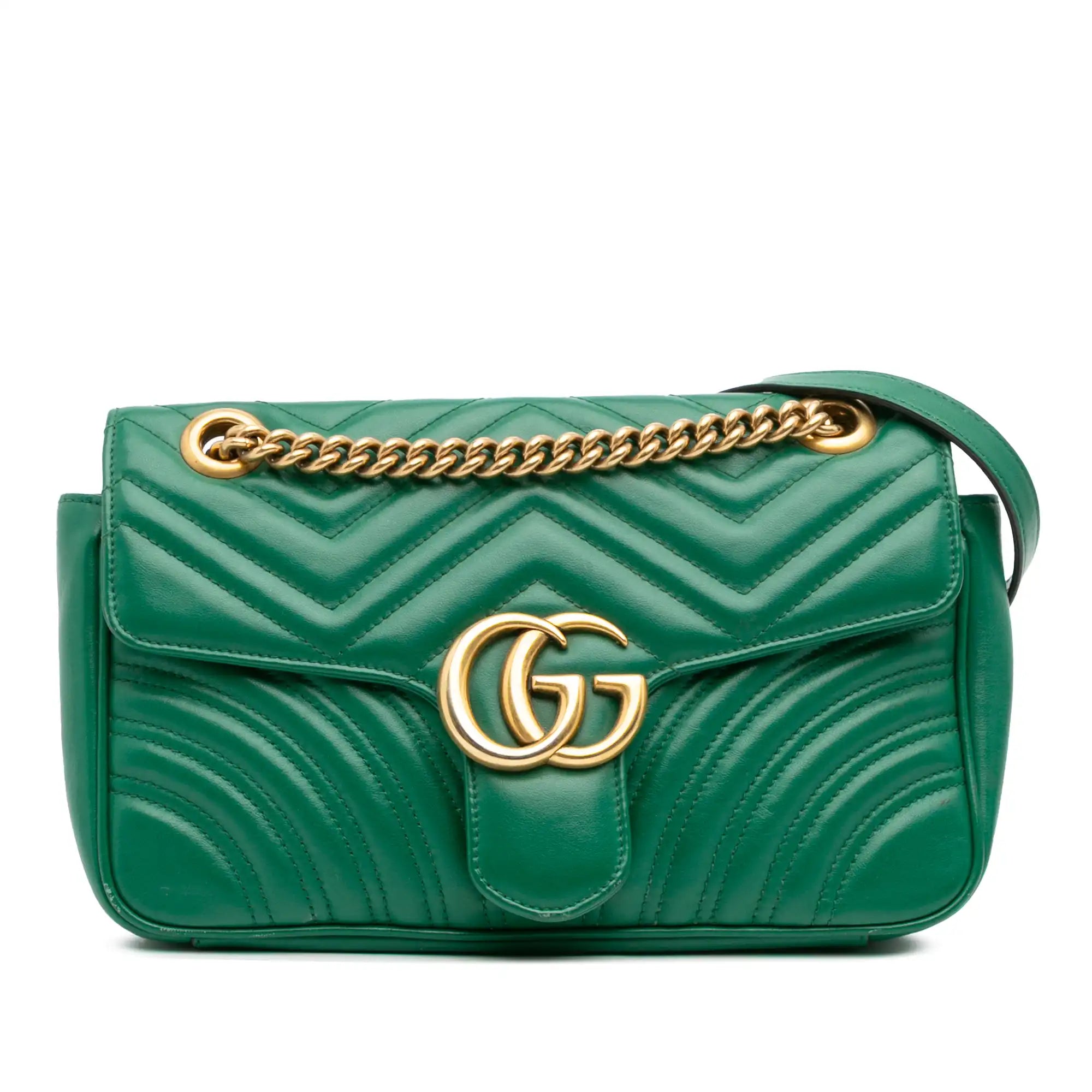 Gucci GG Marmont Medium Green Matelassé